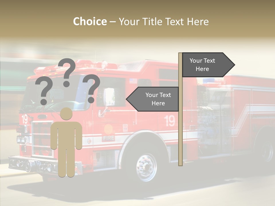 Safety Firetruck Blur PowerPoint Template