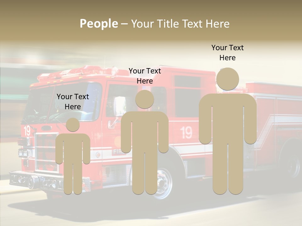 Safety Firetruck Blur PowerPoint Template