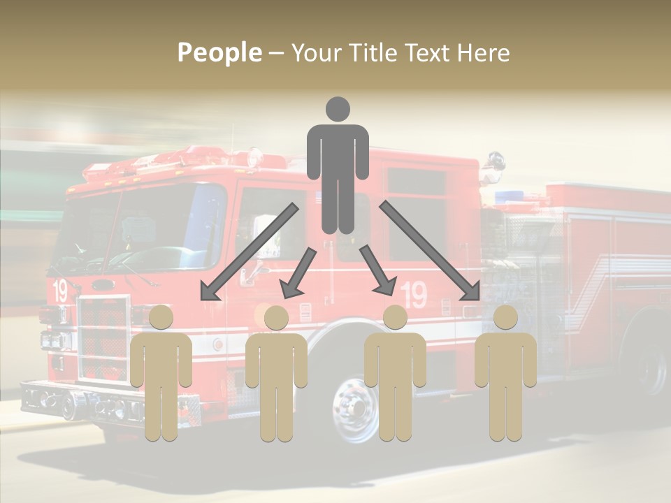Safety Firetruck Blur PowerPoint Template