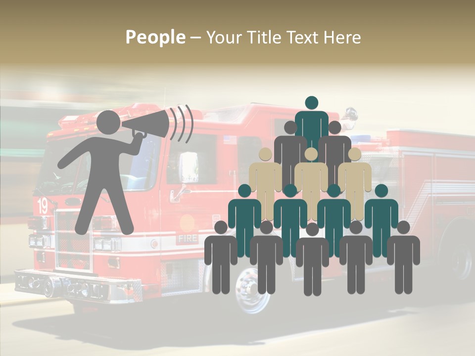 Safety Firetruck Blur PowerPoint Template