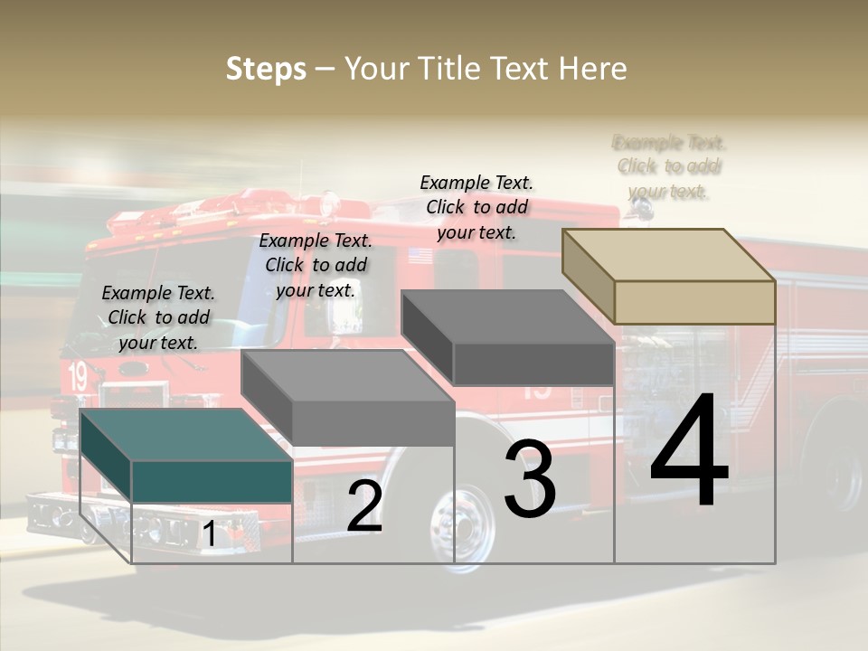 Safety Firetruck Blur PowerPoint Template