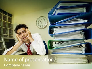 Pain Male Tired PowerPoint Template