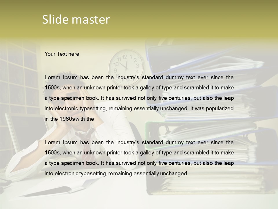 Pain Male Tired PowerPoint Template