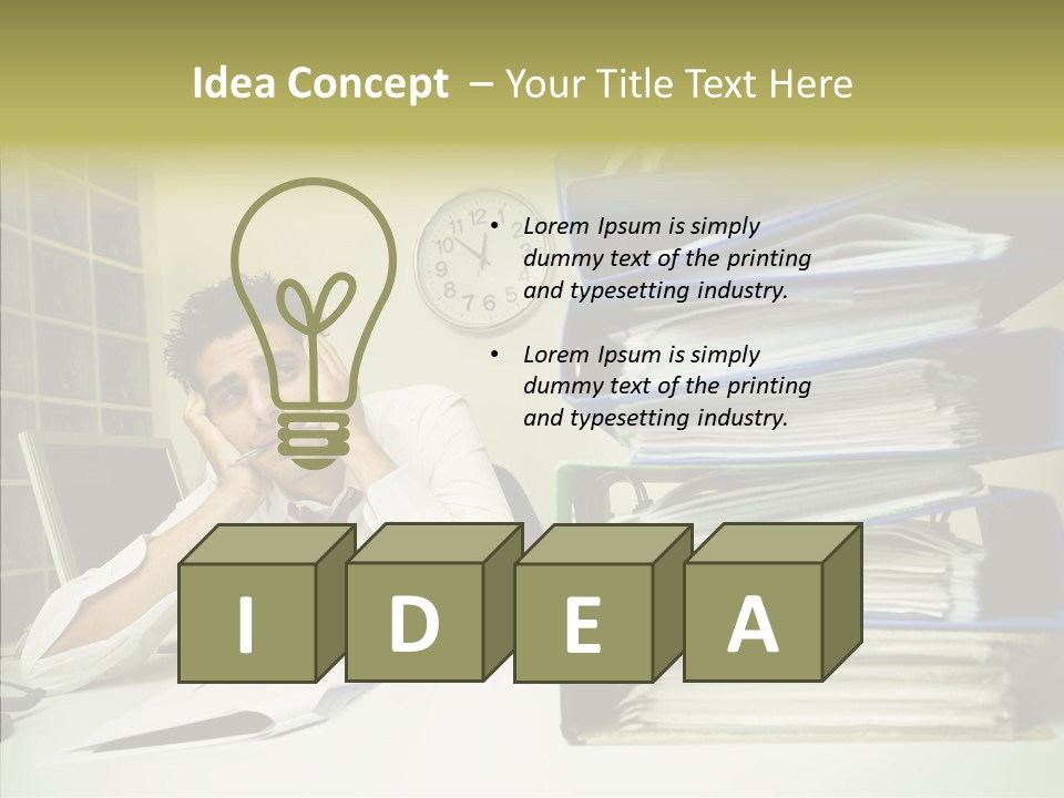 Pain Male Tired PowerPoint Template