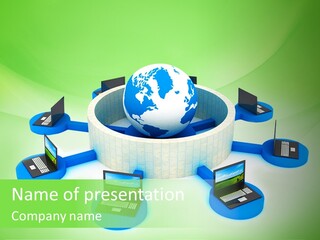 Mobility Earth Isolated PowerPoint Template