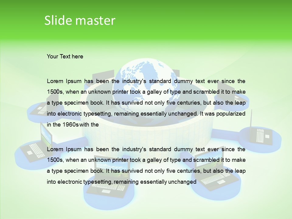 Mobility Earth Isolated PowerPoint Template