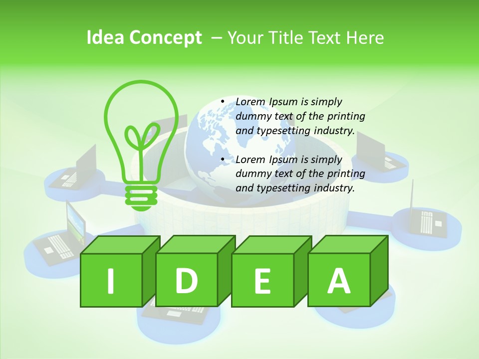 Mobility Earth Isolated PowerPoint Template