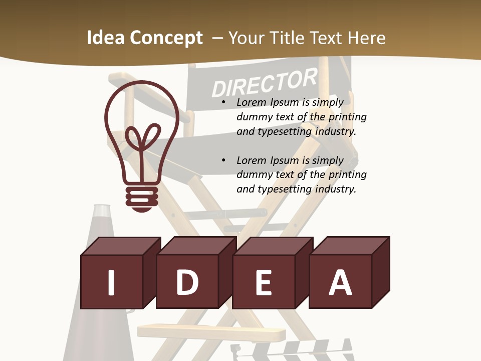 Illustration Festival Megaphone PowerPoint Template