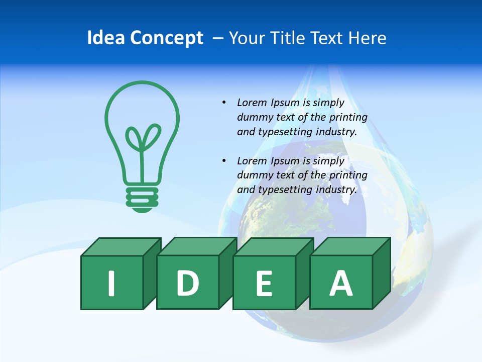 Global Refracted Green PowerPoint Template