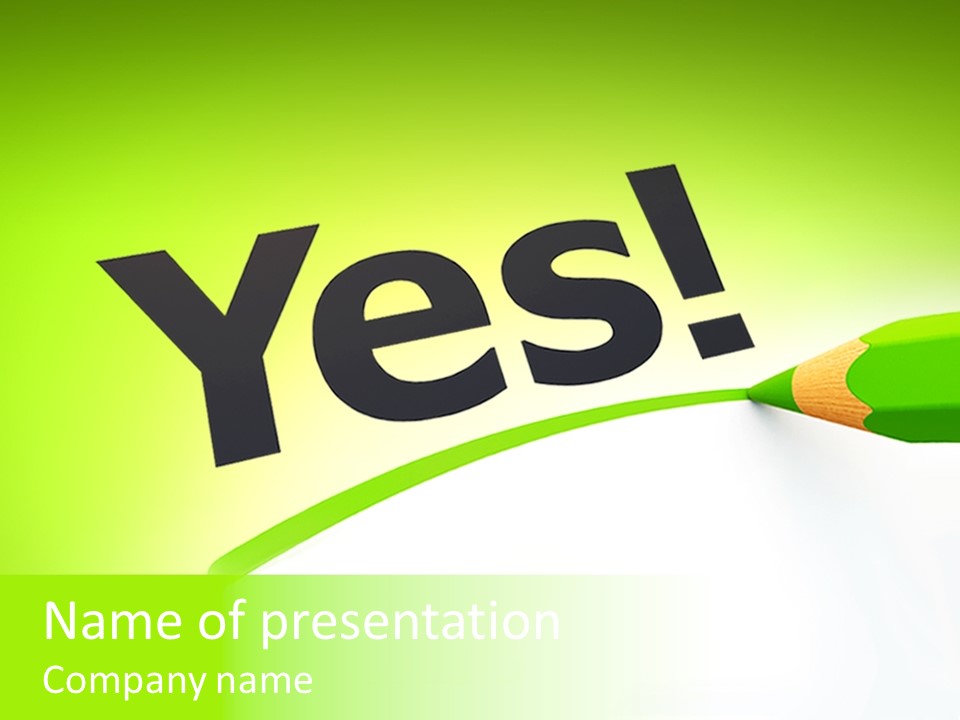 Success Underline Answer PowerPoint Template