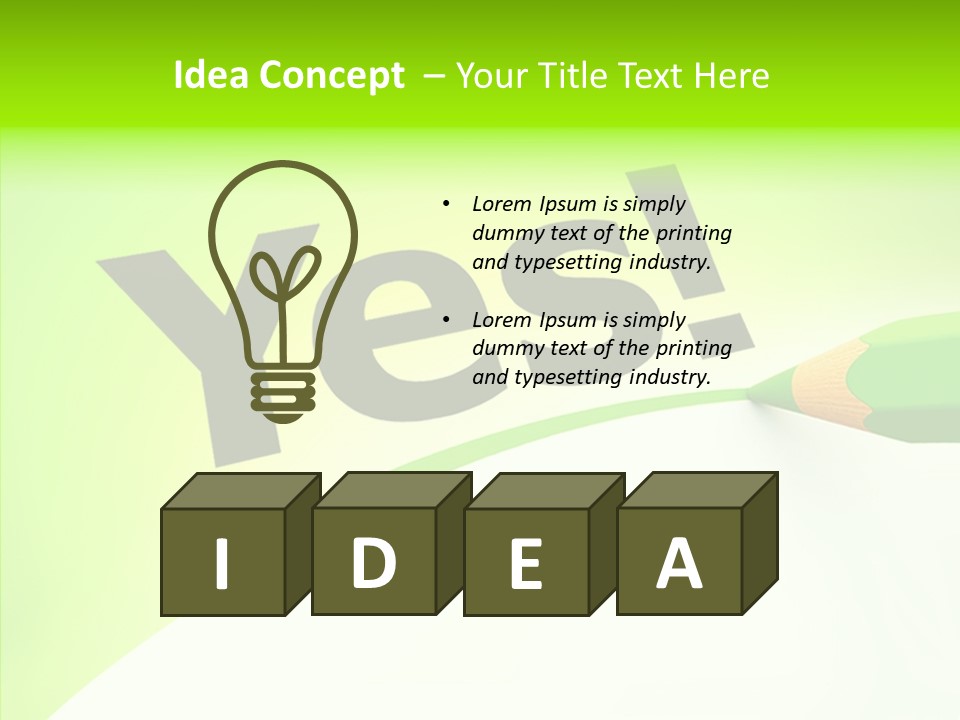 Success Underline Answer PowerPoint Template