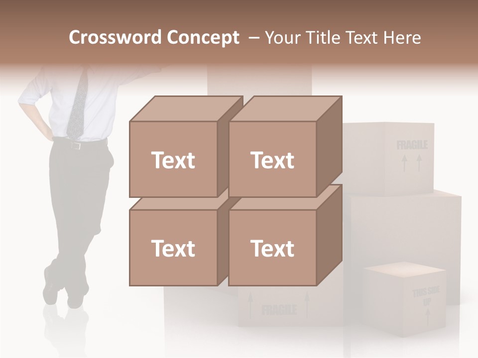 Upwards Shipment Standing PowerPoint Template