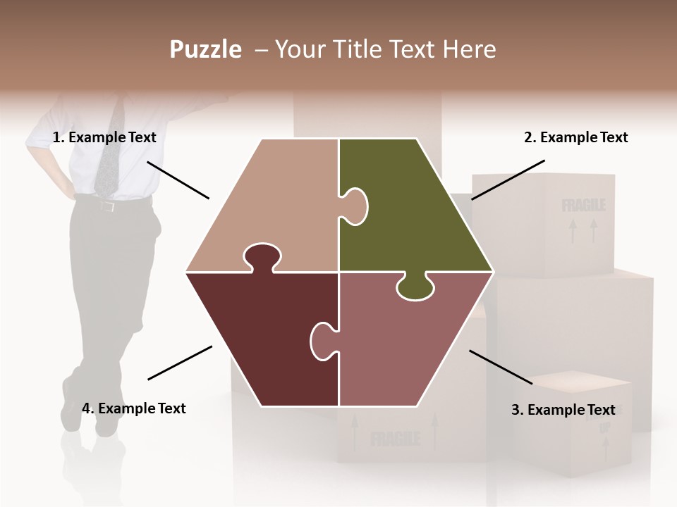 Upwards Shipment Standing PowerPoint Template