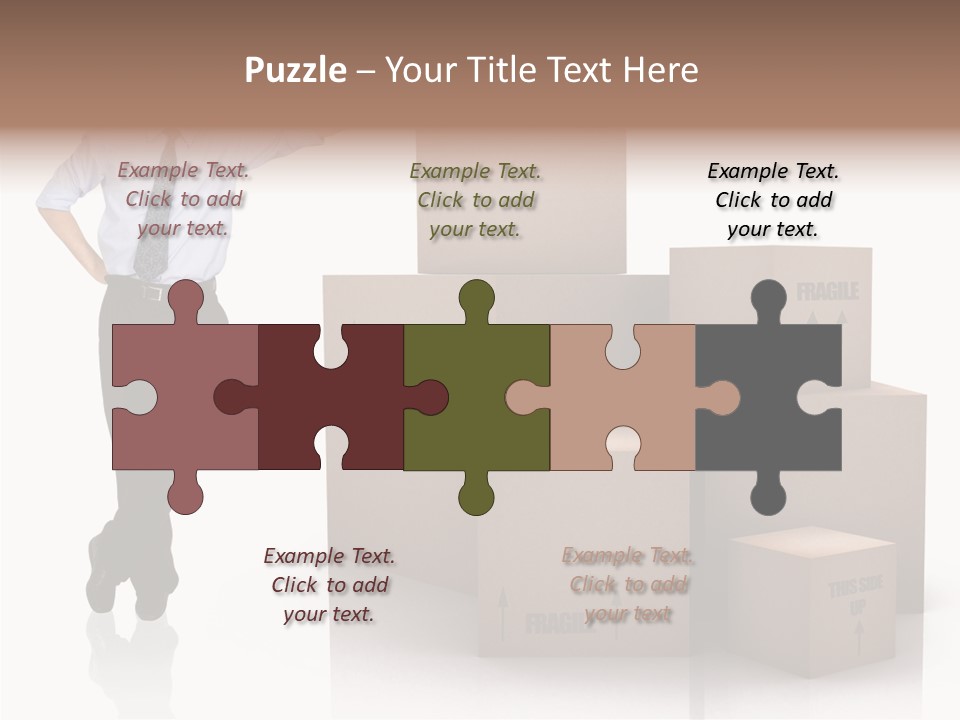 Upwards Shipment Standing PowerPoint Template