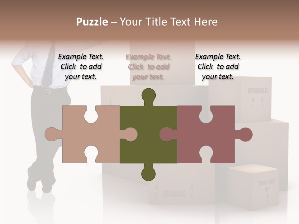 Upwards Shipment Standing PowerPoint Template