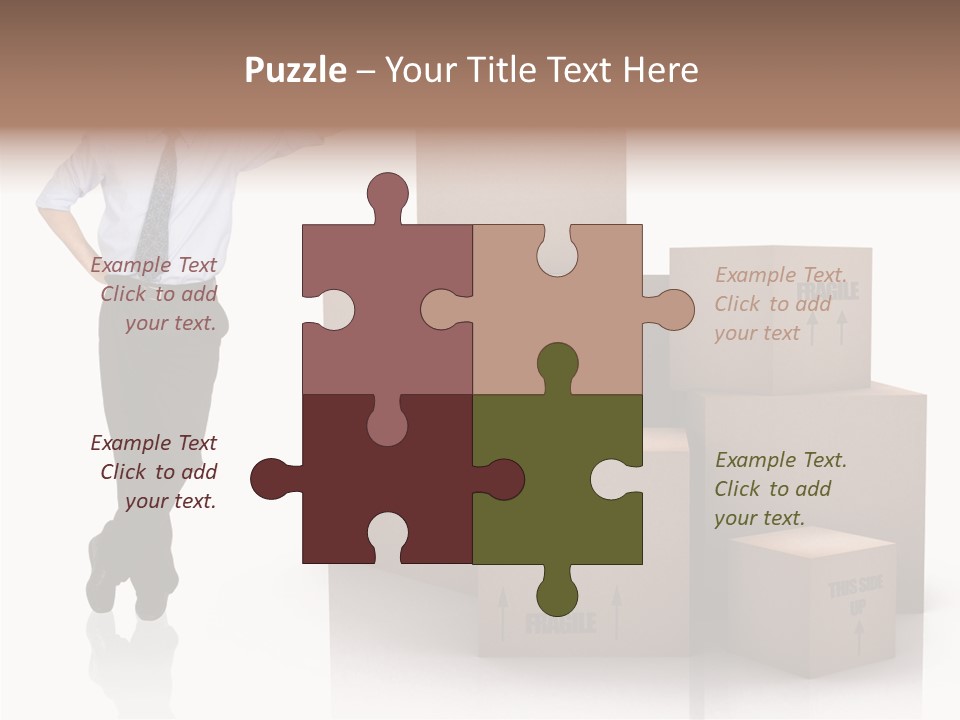 Upwards Shipment Standing PowerPoint Template