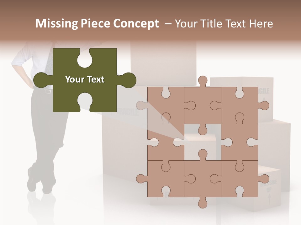 Upwards Shipment Standing PowerPoint Template