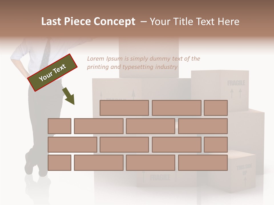 Upwards Shipment Standing PowerPoint Template