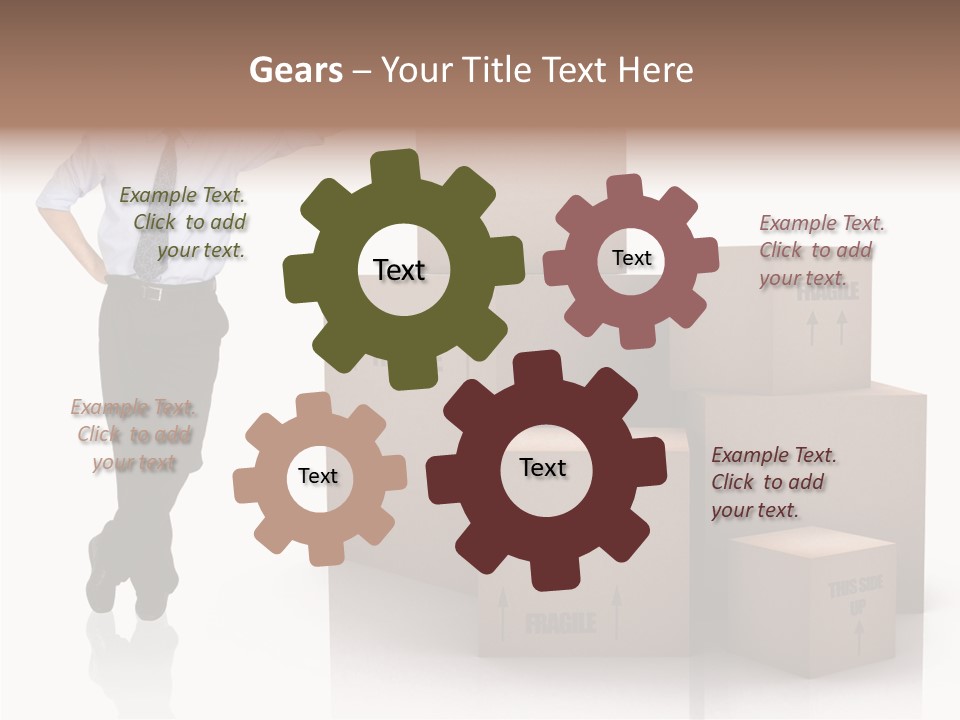 Upwards Shipment Standing PowerPoint Template