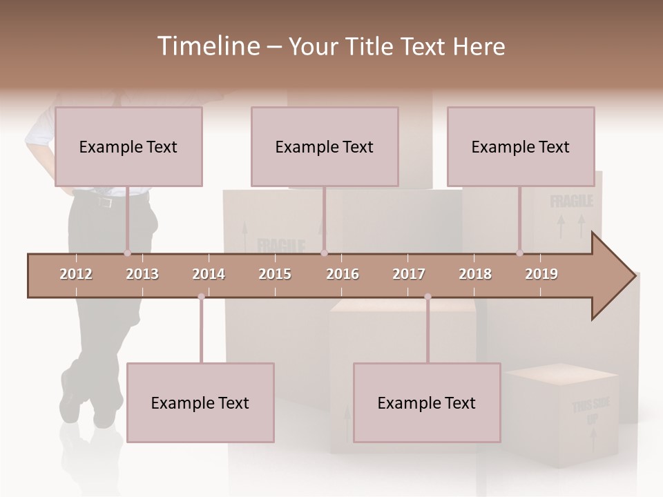 Upwards Shipment Standing PowerPoint Template