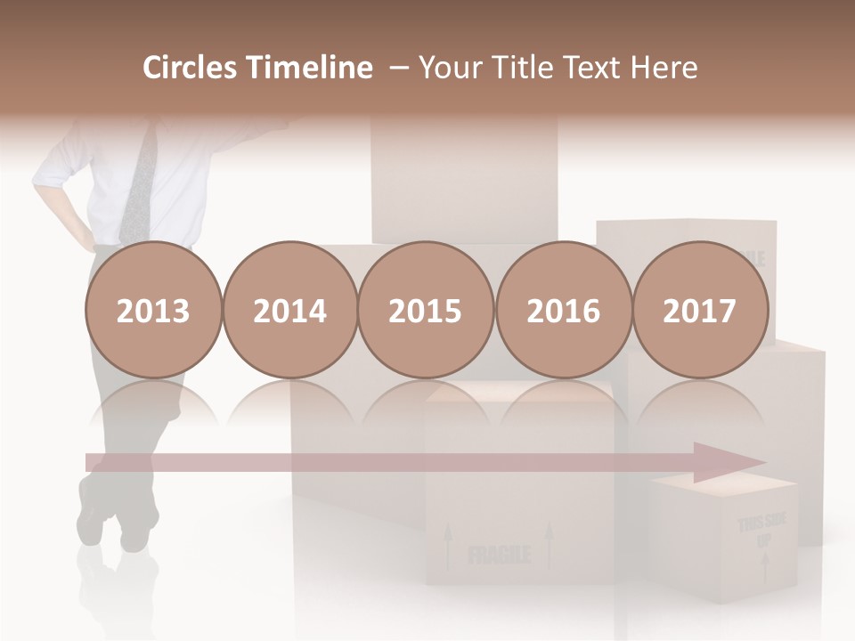 Upwards Shipment Standing PowerPoint Template