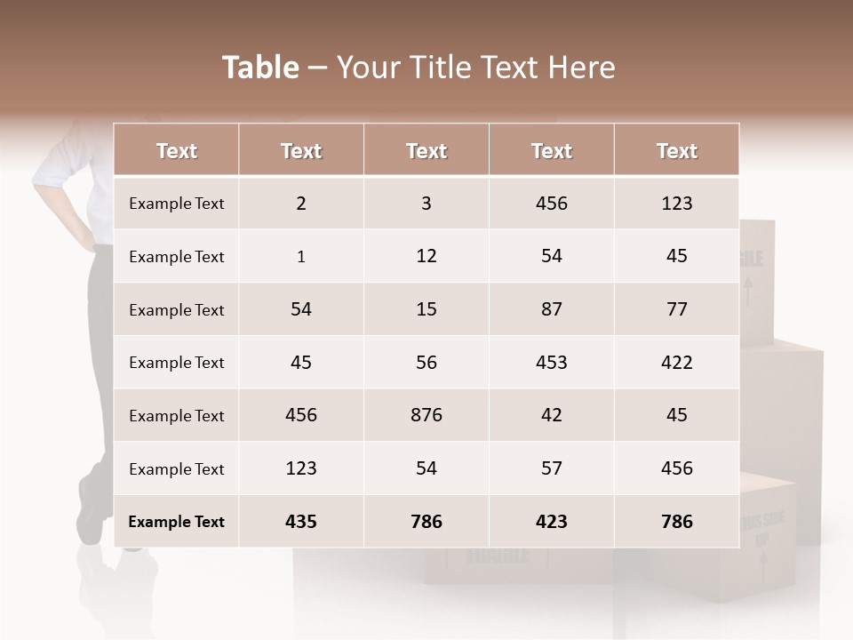 Upwards Shipment Standing PowerPoint Template