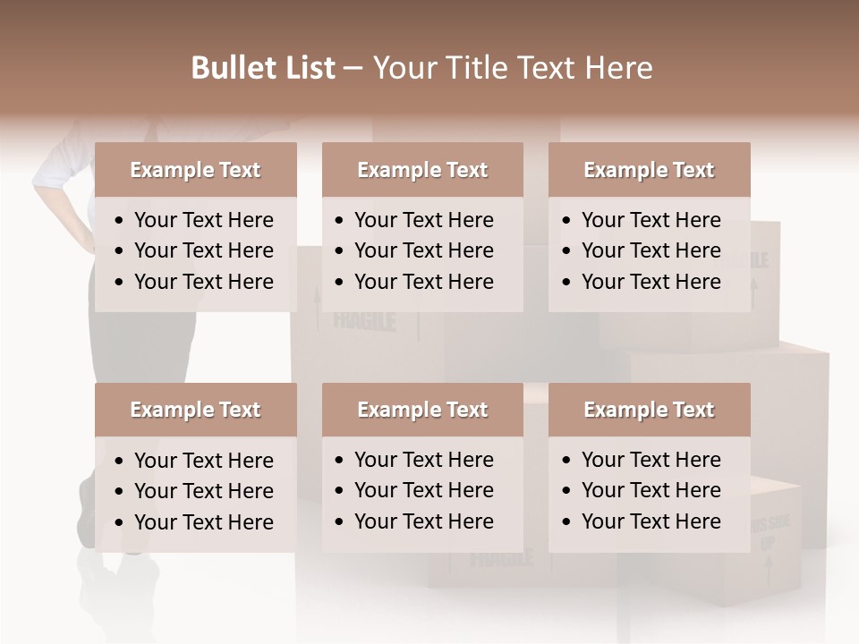 Upwards Shipment Standing PowerPoint Template