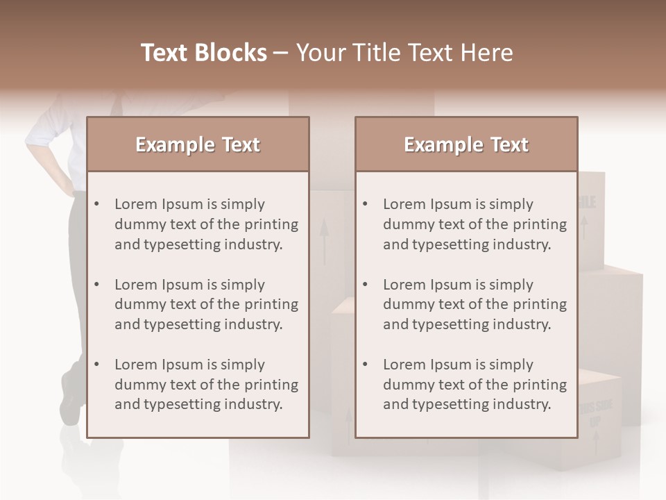 Upwards Shipment Standing PowerPoint Template