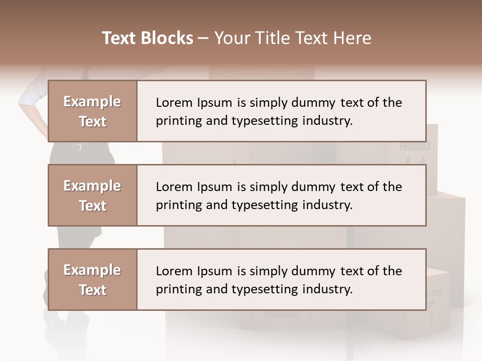 Upwards Shipment Standing PowerPoint Template