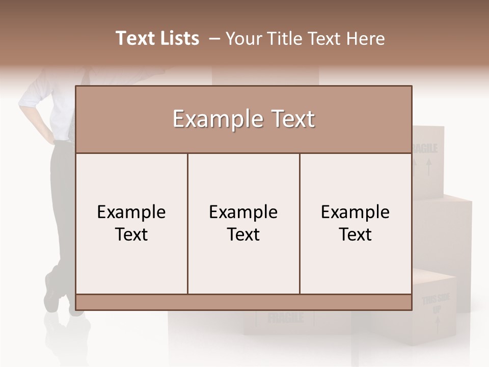 Upwards Shipment Standing PowerPoint Template