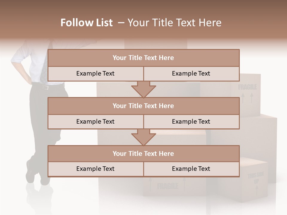 Upwards Shipment Standing PowerPoint Template