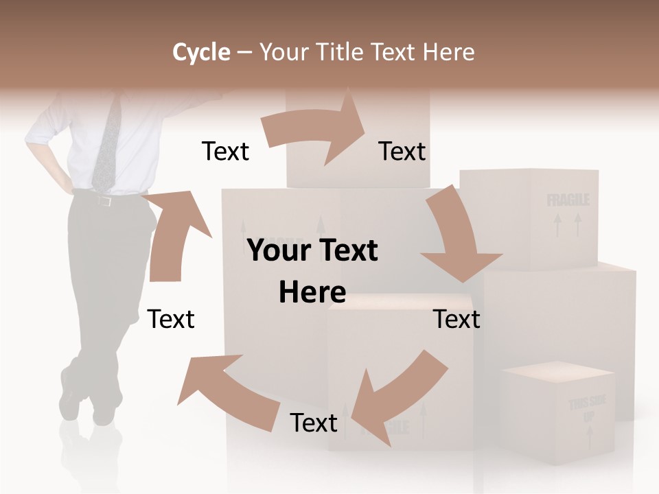 Upwards Shipment Standing PowerPoint Template