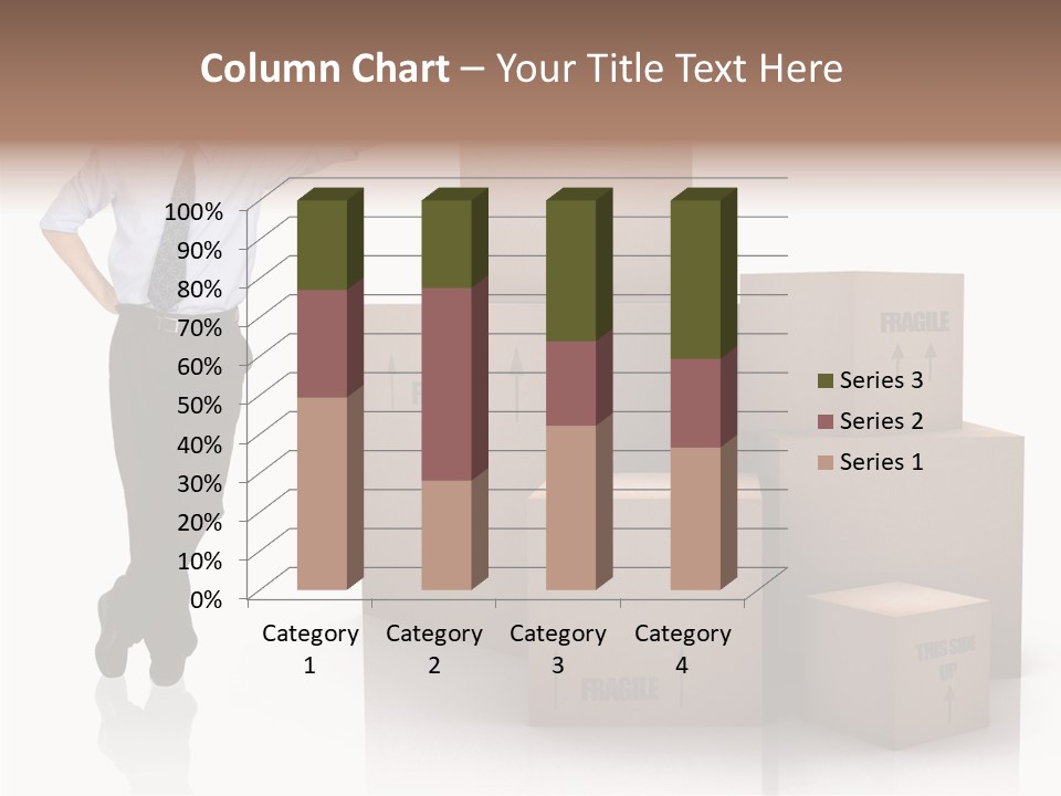 Upwards Shipment Standing PowerPoint Template