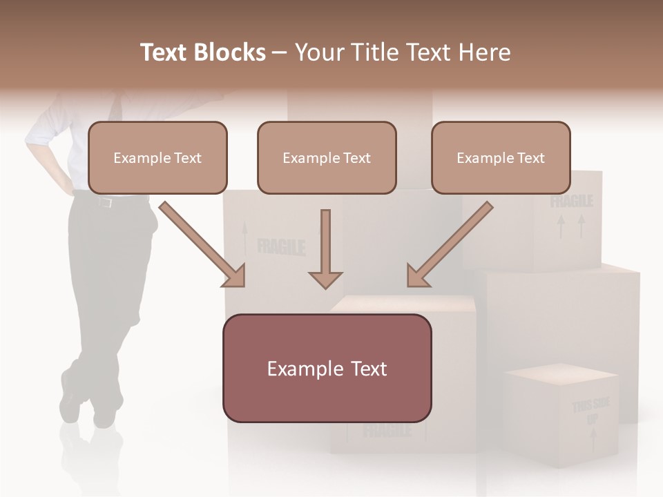Upwards Shipment Standing PowerPoint Template
