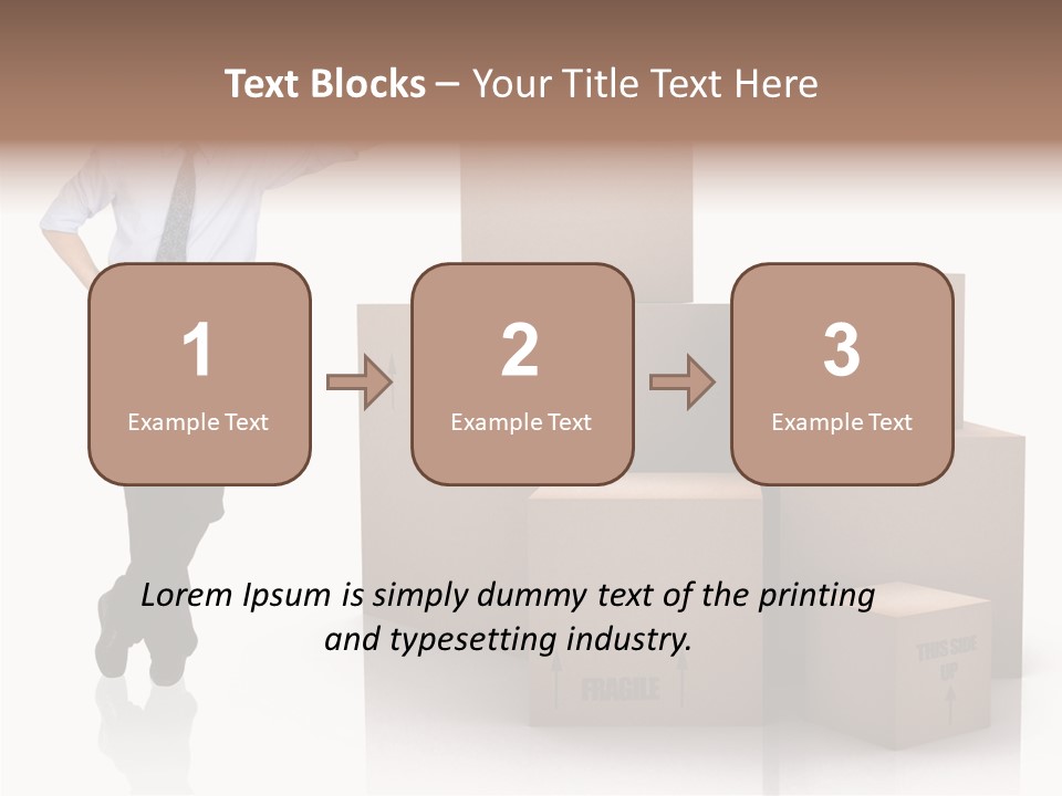 Upwards Shipment Standing PowerPoint Template