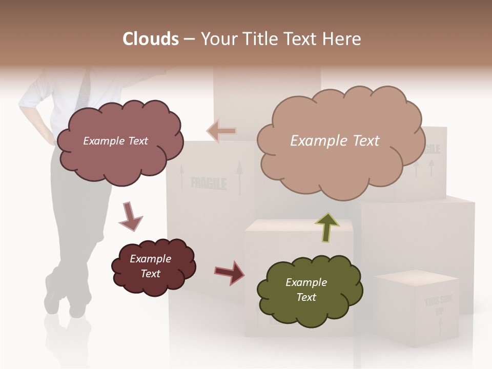 Upwards Shipment Standing PowerPoint Template