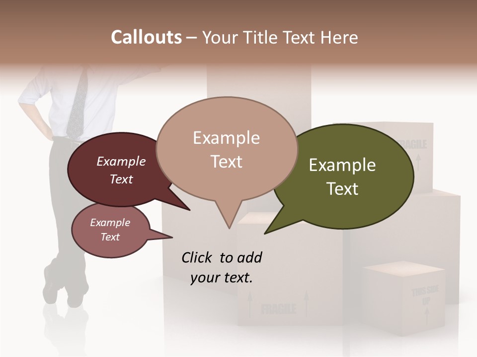 Upwards Shipment Standing PowerPoint Template