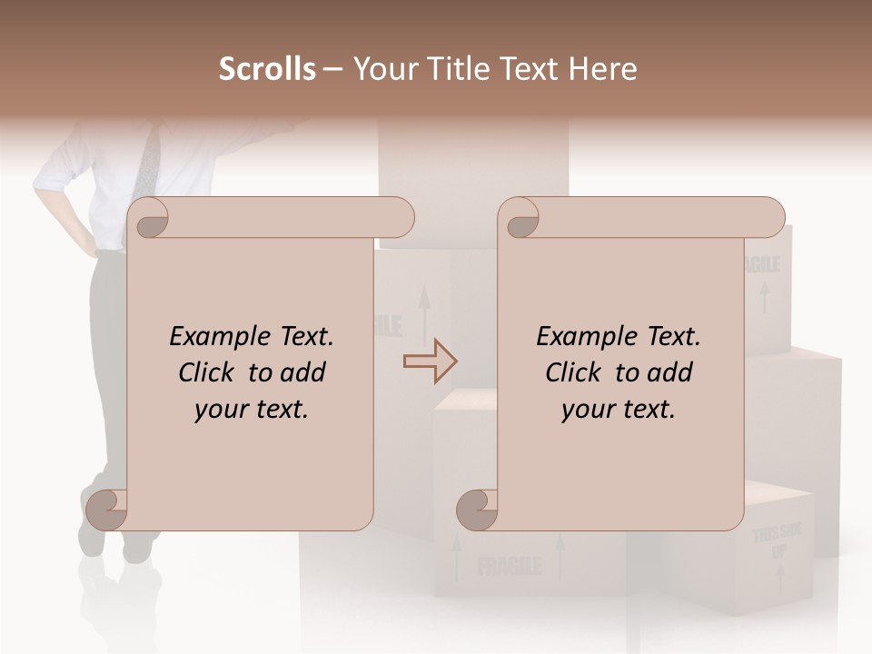 Upwards Shipment Standing PowerPoint Template