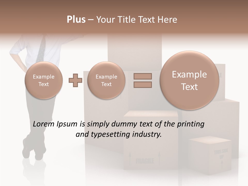 Upwards Shipment Standing PowerPoint Template
