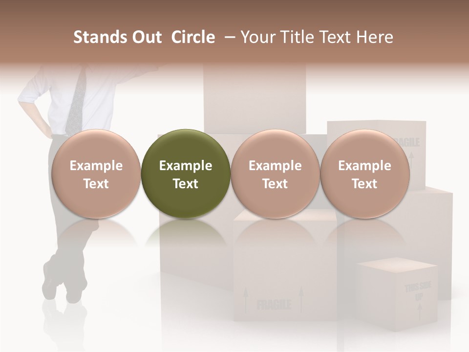 Upwards Shipment Standing PowerPoint Template