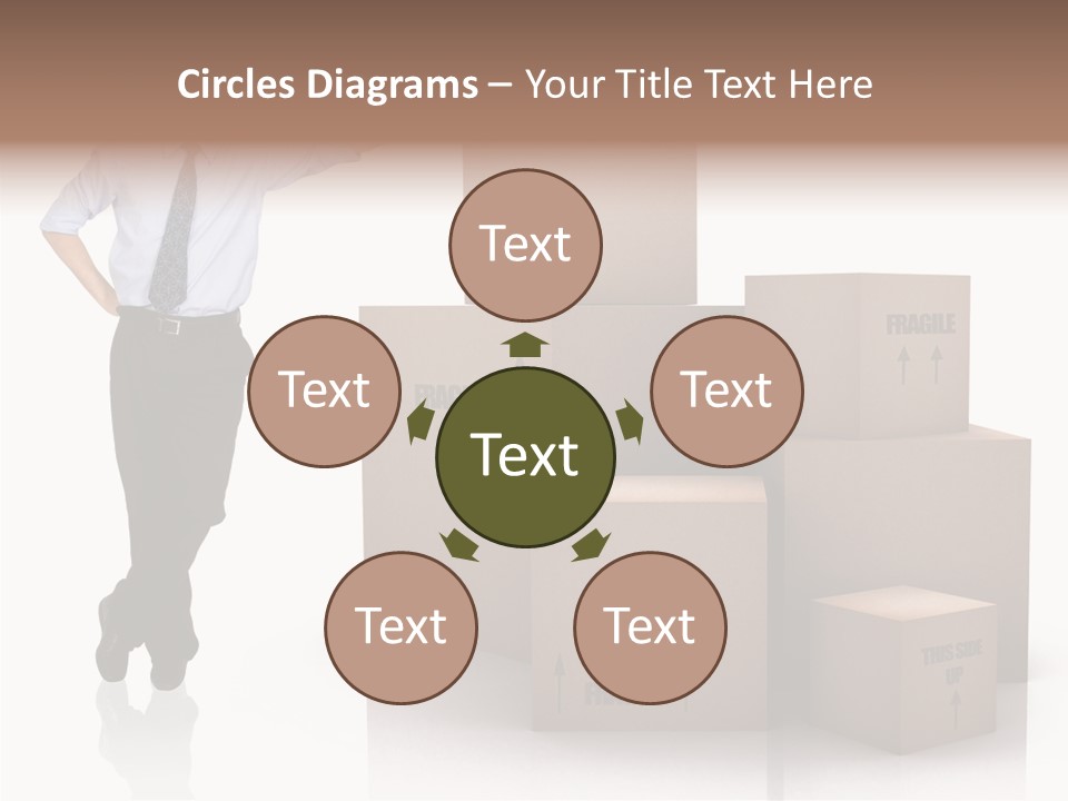 Upwards Shipment Standing PowerPoint Template