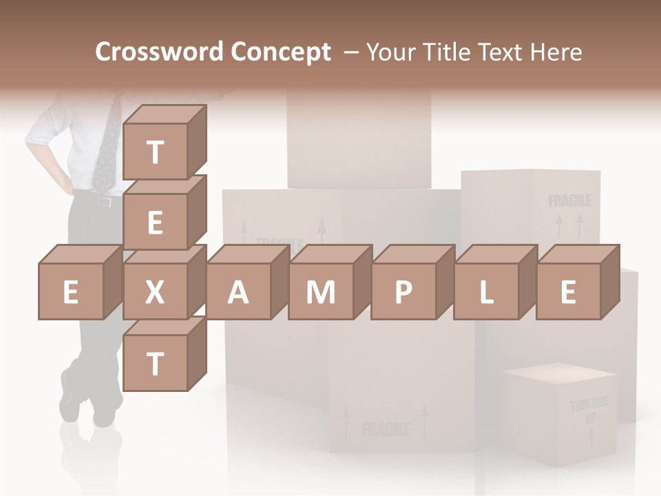 Upwards Shipment Standing PowerPoint Template