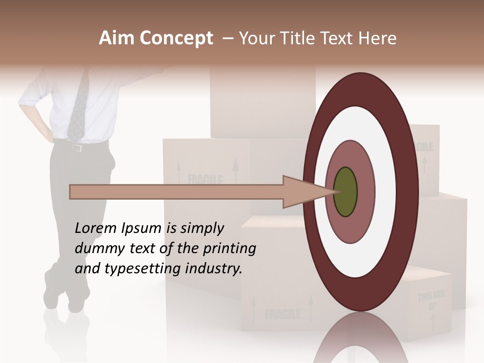 Upwards Shipment Standing PowerPoint Template
