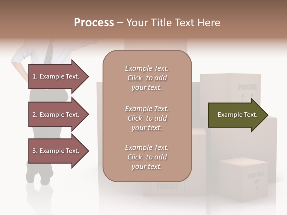Upwards Shipment Standing PowerPoint Template