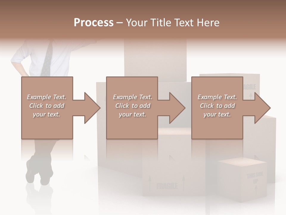 Upwards Shipment Standing PowerPoint Template