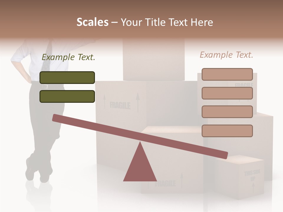 Upwards Shipment Standing PowerPoint Template