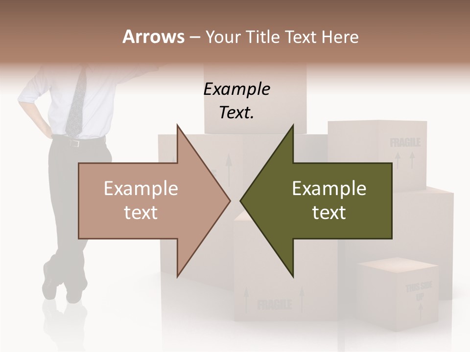 Upwards Shipment Standing PowerPoint Template