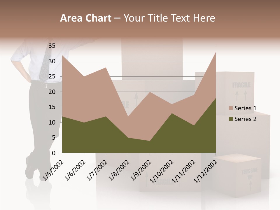 Upwards Shipment Standing PowerPoint Template