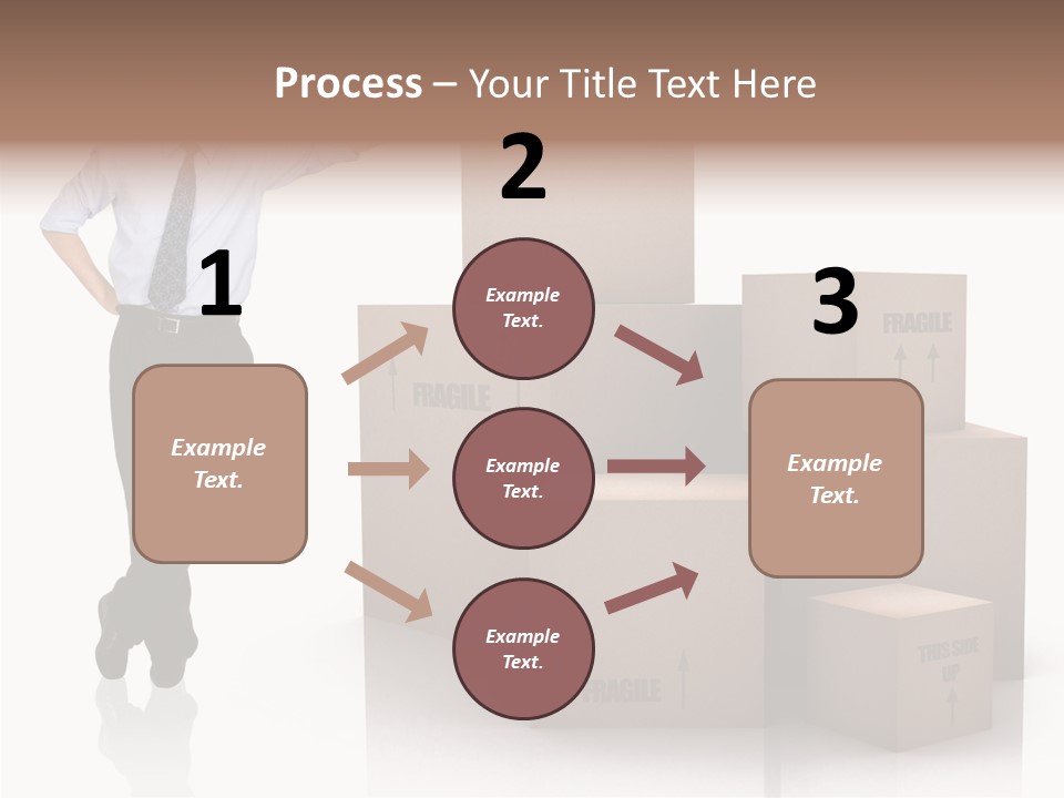 Upwards Shipment Standing PowerPoint Template