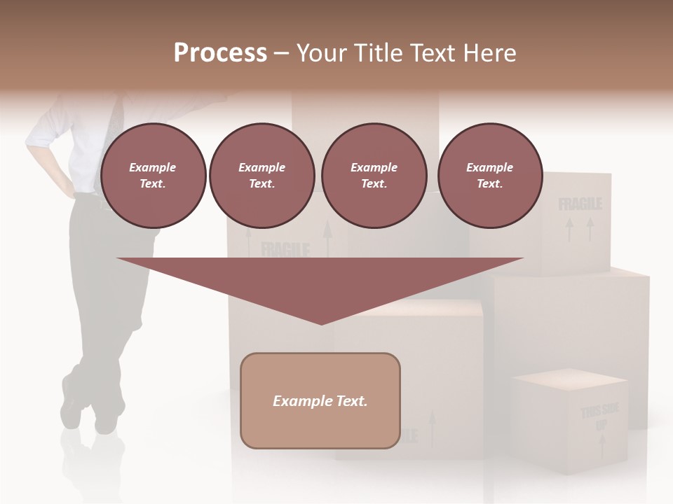 Upwards Shipment Standing PowerPoint Template